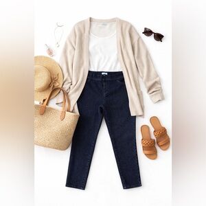 Lane Bryant Pull On Jeans Womens Size 20 Petite Dark Wash Stretch Jegging Denim